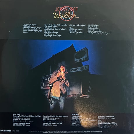 Jerry Jeff Walker / It’s A Good Night For Singin’