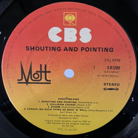 Mott / Shouting And Pointing
