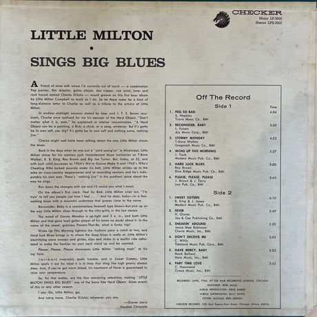 Little Milton / Sings The Blues