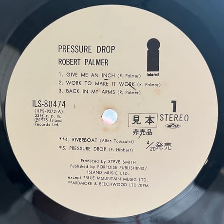 Robert Palmer / Pressure Drop