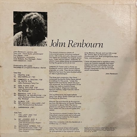 John Renbourn / The Lady And The Unicorn