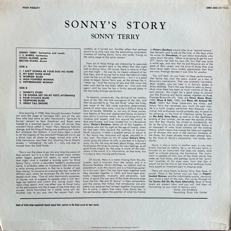 Sonny Terry / Sonny’s Story
