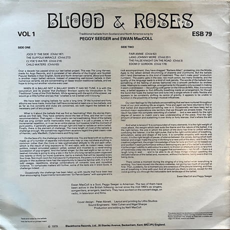 Ewan MacColl, Peggy Seeger /  Blood & Roses Vol.1