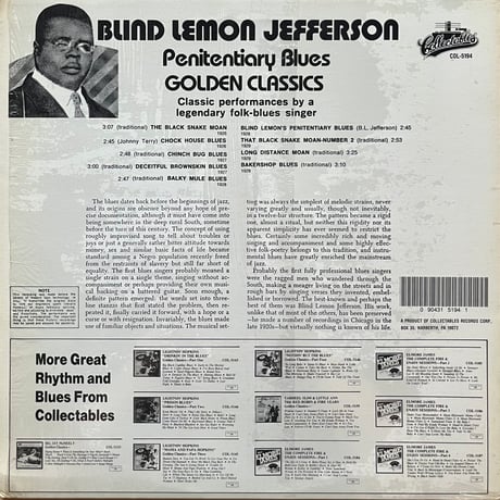 Blind Lemon Jefferson / Penitentiary Blues