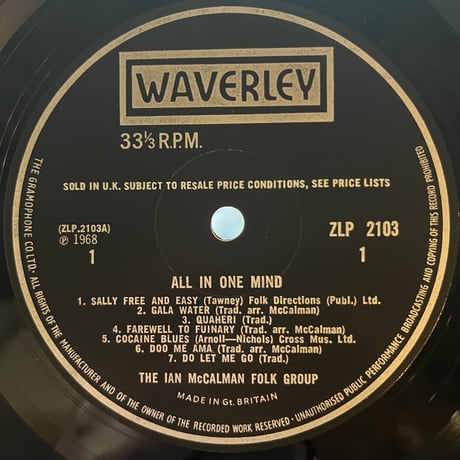 The Ian McCalman Folk Group / All In One Mind