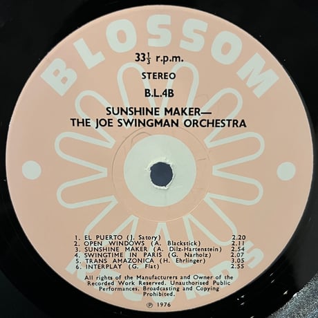The Joe Swingman Orchestra / Sunshine Maker