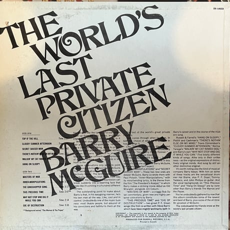 Barry McGuire / The World’s Last Private Citizen