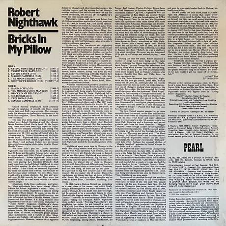 Robert Nightawk / Bricks In My Pillow