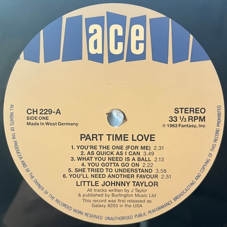 Little Johnny Taylor / Part Time Love