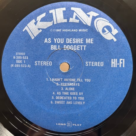Bill Doggett His Organ And Combo / As You Desire Me