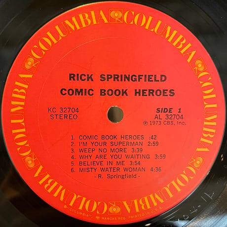 Rick Springfield / Comic Book Heroes