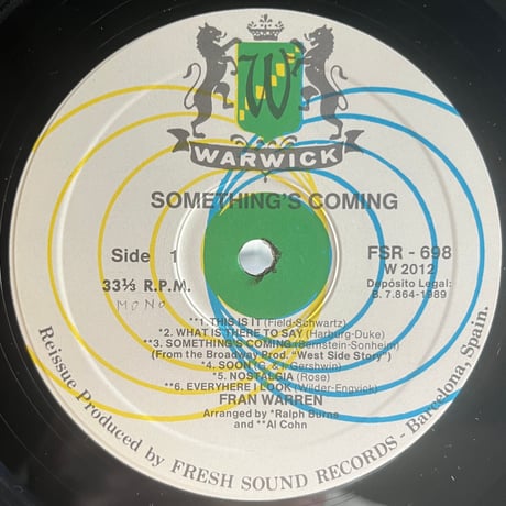 Fran Warren / Something’s Coming From