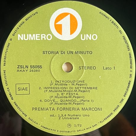 Premiata Forneria Marconi / Storia Di Un Minuto