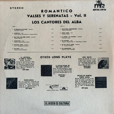 Los Cantores Del Alba / Romántico - Valses Y Serenatas Vol. II