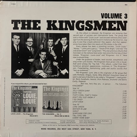 The Kingsmen / Volume 3