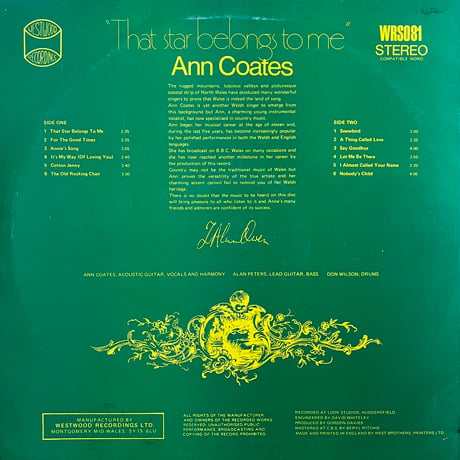 Ann Coates / That Star Belongs To Me