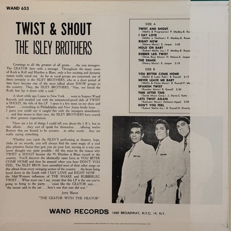 The Isley Brothers / Twist & Shout