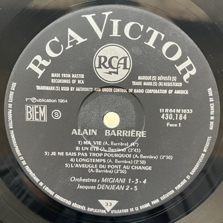 Alain Barriere / A L'Olympia
