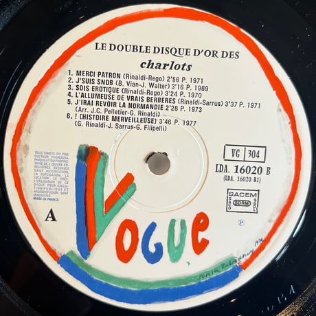 Les Charlots / Le Double Disque d’Or Des