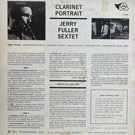 Jerry Fuller Sextet / Clarinet Portrait