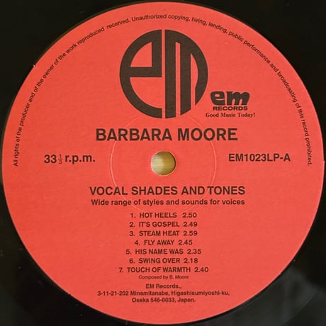 Barbara Moore / Vocal Shades And Tones