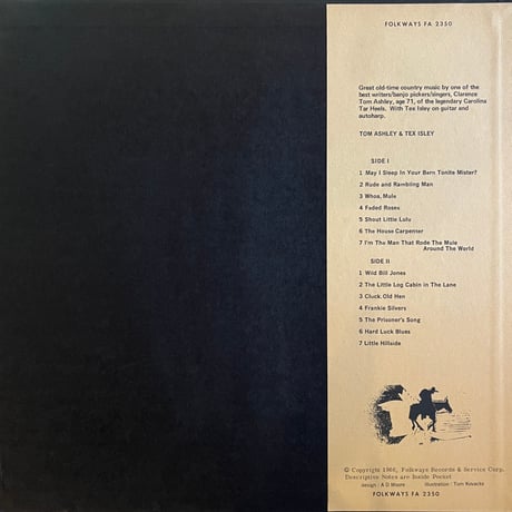 Tom Ashley & Tex Isley / Clarence Tom Ashley and Tex Isley Play and Sing American Folk Music