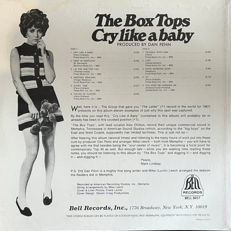 The Box Tops / Cry Like A Baby