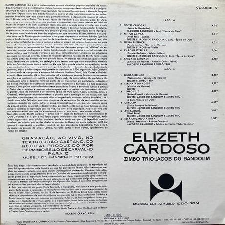 Elizeth Cardoso, Zimbo Trio, Jacob Do Bandolim / Vol.Ⅱ