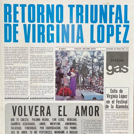 Virginia López Y Su Trio Imperio / Retorno Triunfal De Virginia López
