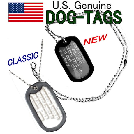 米軍兵士の本物認識票 DOG-TAG ドッグタグ １枚組フルＳＥＴ 貴方だけのオリジナル打刻でお届けします