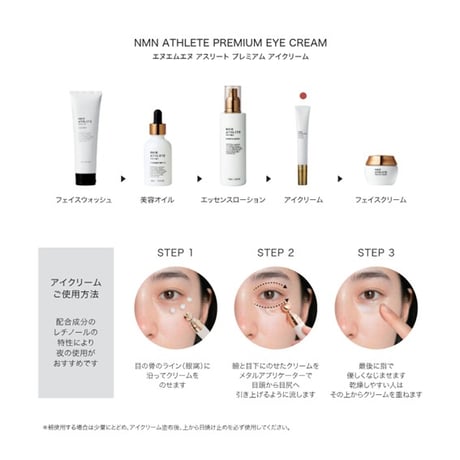 NMN ATHLETE Premium（エヌエムエヌ・アスリート プレミアム）EYE CREAM 20g／アイクリーム