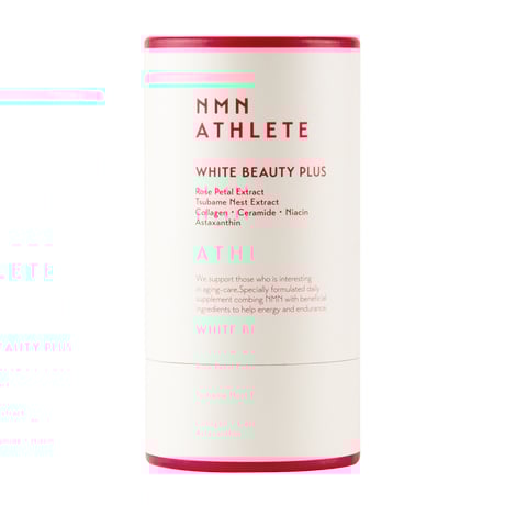 NMN9000mg●NMN ATHLETE WHITE BEAUTY PLUS SUPPLEMENT120粒/バラの花びら＋燕の巣＋コラーゲン＋セラミド＋ナイアシン＋アスタキサンチン配合