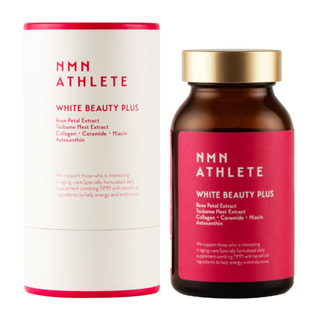 NMN9000mg●NMN ATHLETE WHITE BEAUTY PLUS SUPPLEMENT120粒/NMN＋バラの花びら＋燕の巣＋コラーゲン＋セラミド＋ナイアシン＋アスタキサンチン配合