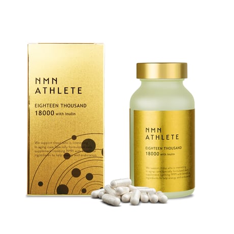 【５個+1個無料＝６個セット】NMN ATHLETE EIGHTEEN THOUSAND 18000 サプリメント 180粒/菊芋（イヌリン）配合/HPMC植物由来ハードカプセル