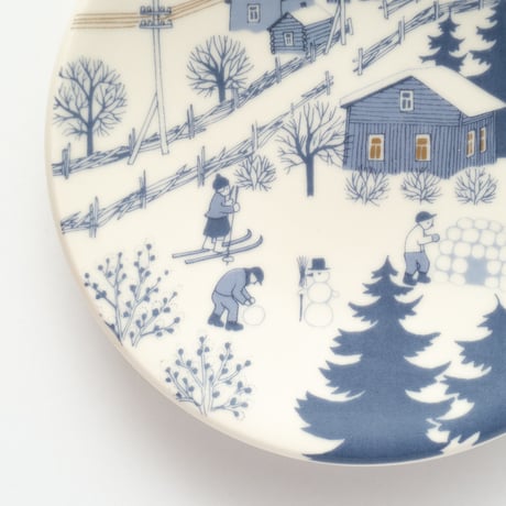 Arabia｜Christmas plate｜Country lane