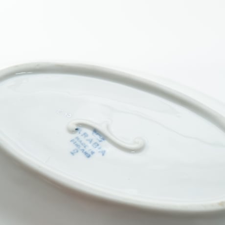 Old Arabia｜oval plate 24.5cm｜navy and gold