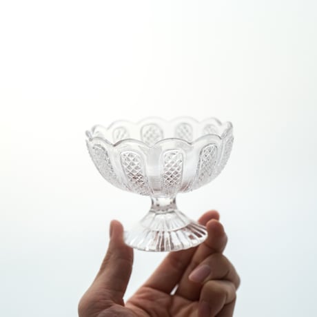 Nuutajarvi｜sugar bowl H8cm｜clear｜01