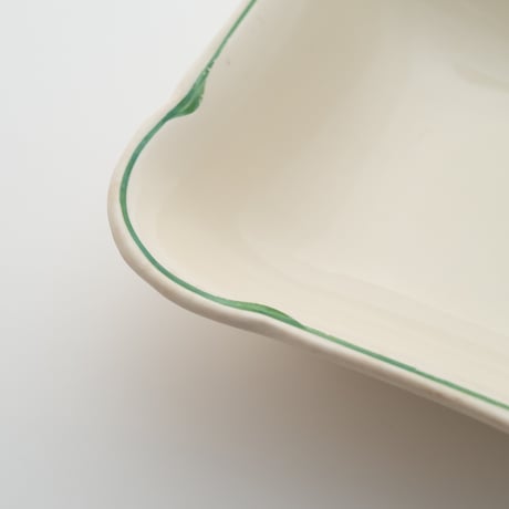 Arabia｜Pekka｜square bowl 20cm｜green