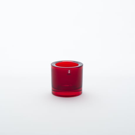 Iittala｜Kivi｜candle holder｜red