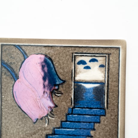 Arabia｜Helja｜wall plate｜blue tulip