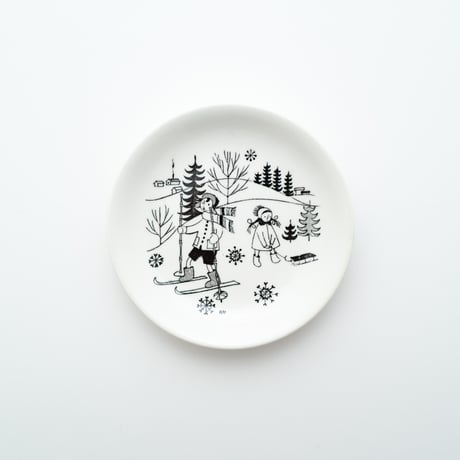 Arabia｜Emilia｜skiing｜plate φ9.5cm