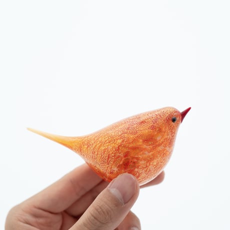 Murano｜glass bird｜orange