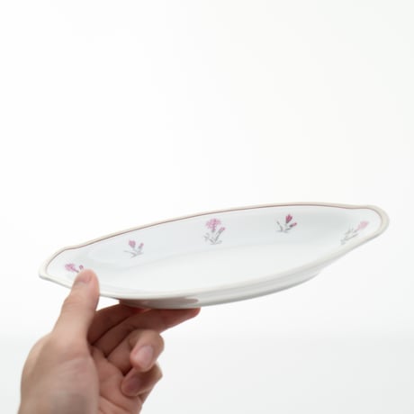 Old Arabia｜AB model｜oval plate 24cm｜pink flower