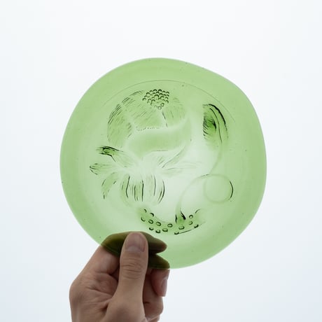 Nuutajarvi｜Pioni｜plate φ17cm｜green