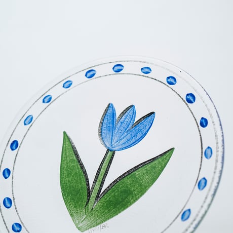 KostaBoda｜Tulipa｜plate 19cm｜blue｜2