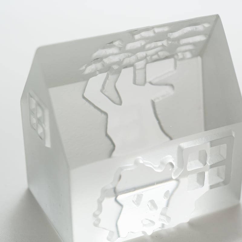 Iittala｜Village｜glass object｜1988｜ Wooden house