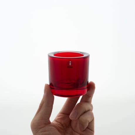 Iittala｜Kivi｜candle holder｜red