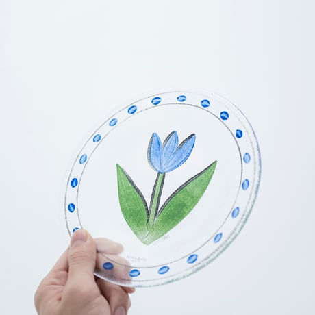 KostaBoda｜Tulipa｜plate 19cm｜blue｜2