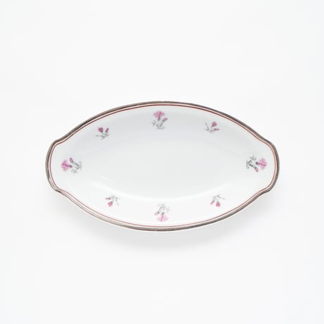 Old Arabia｜AB model｜oval plate 24cm｜pink flower