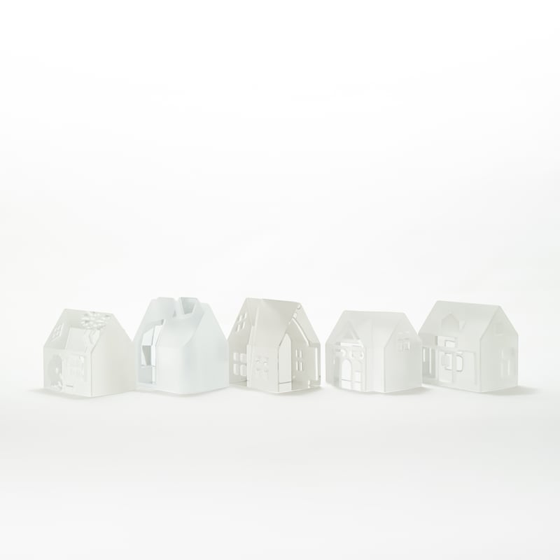 Iittala｜Village｜glass object｜1988｜ Wooden house